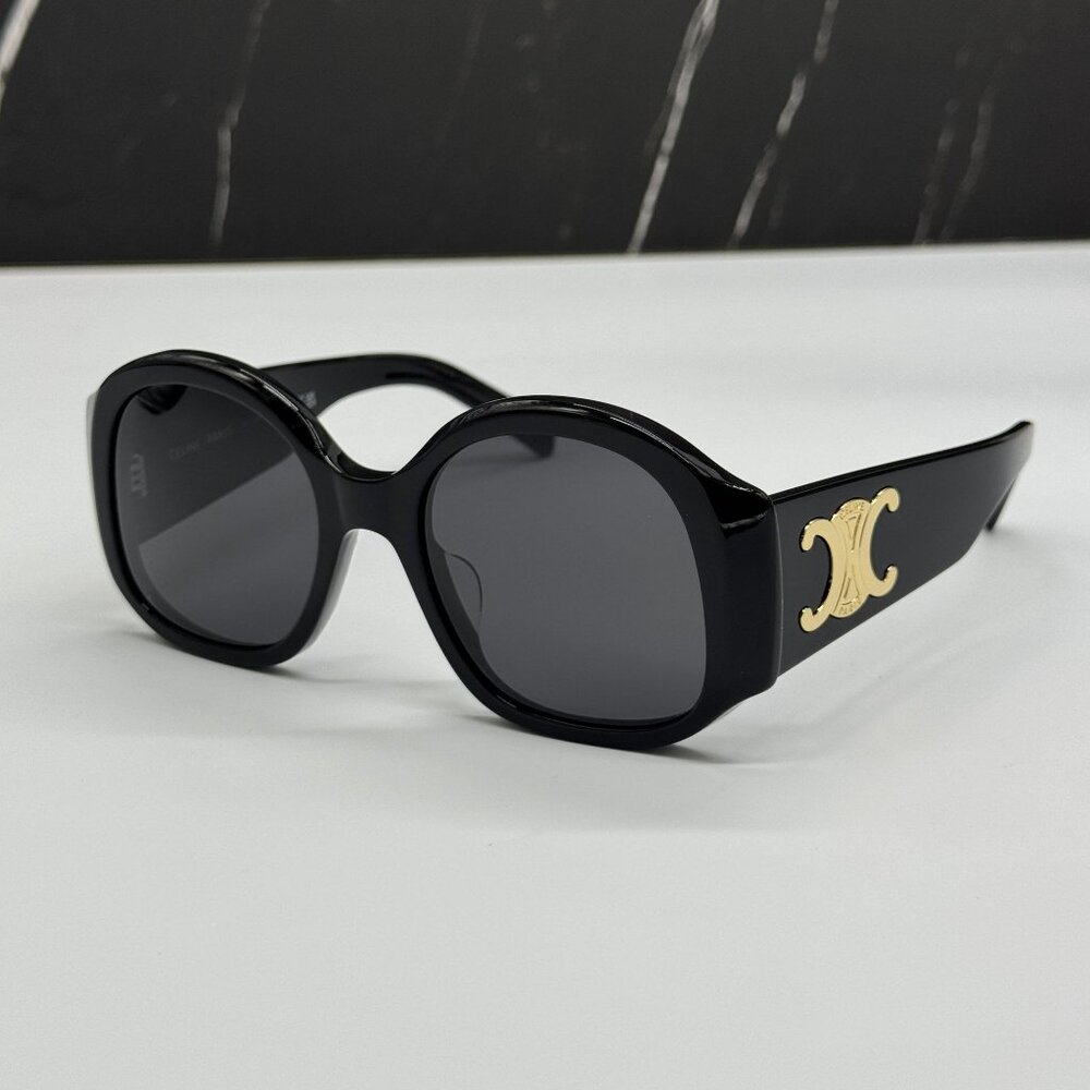 NEW CELINE CL40305U 01A BLACK OVERSIZED WOMEN SUNGLASSES CELINE - Picture 4 of 10